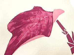 アンティーク　塩瀬葉模様名古屋帯